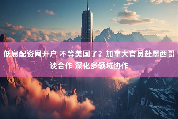 低息配资网开户 不等美国了？加拿大官员赴墨西哥谈合作 深化多领域协作